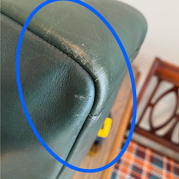 Coach Manhattan Park Tote 4129 Bottle Green Rare made USA *Flaws* READ - Picture 9 of 16